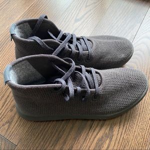 Allbirds charcoal high top shoes